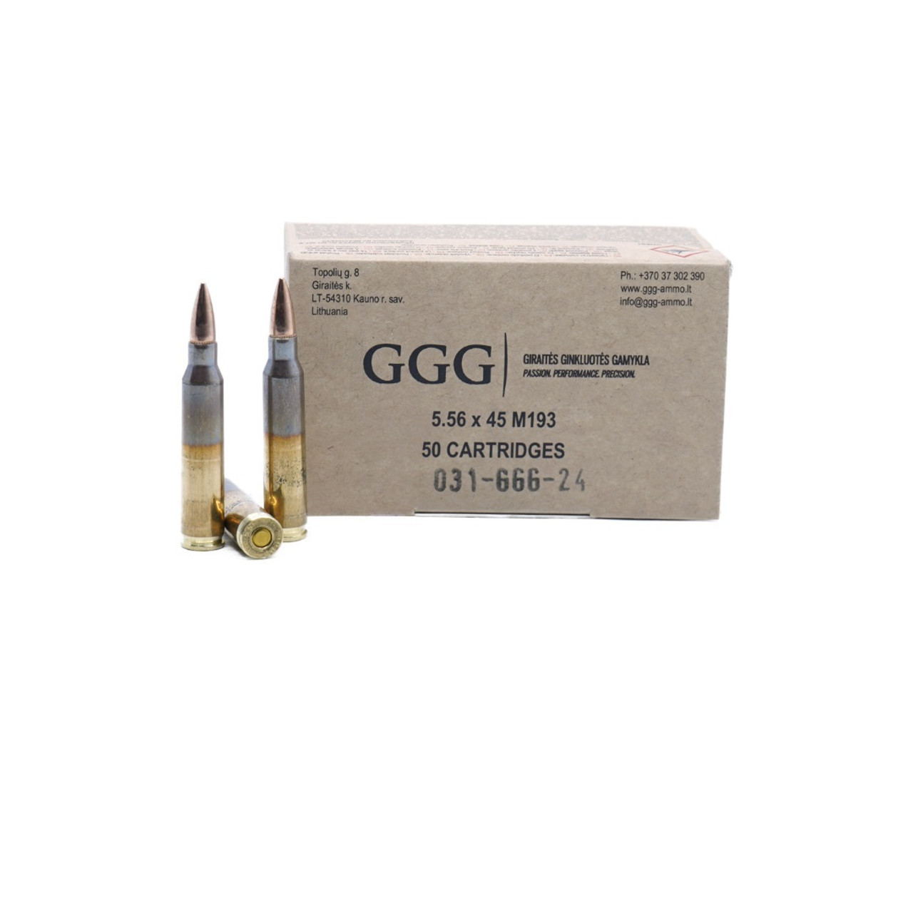  5.56x45 M193 Full Metal Jacket (FMJ) 55 Gr Ammo