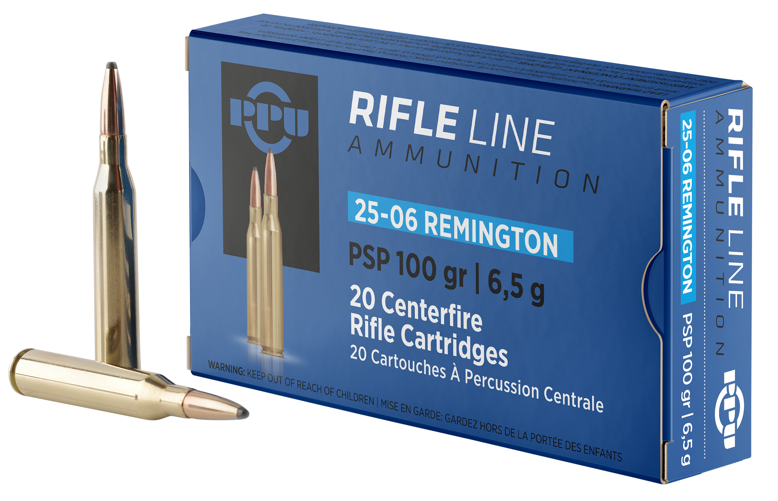  PP2506P Standard Rifle Rifle 25-06 Rem 100 Gr Pointed Soft Point (PSP) 20 Per Box/ 10 Cs Ammo