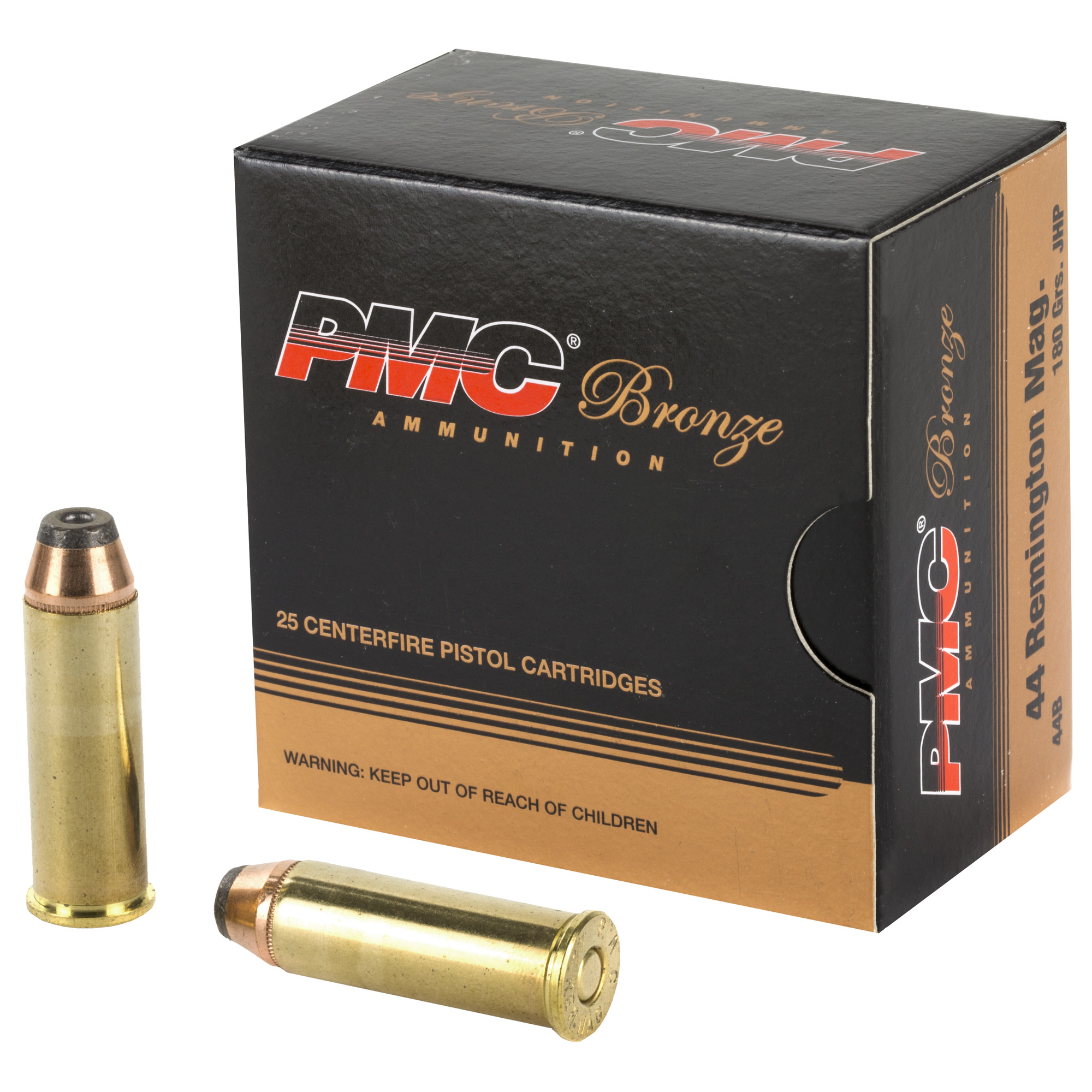  44B Bronze 44 Rem Mag 180 Gr Jacketed Hollow Point (JHP) Ammo