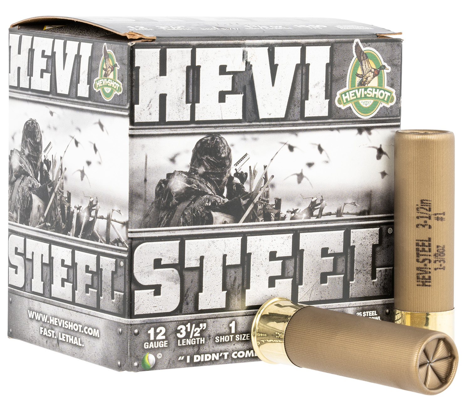 I-Shot HS65001 HEVI-Steel 12Gauge 3.50 1 3/8oz 1Shot 25 Per Box/10 Case Ammo