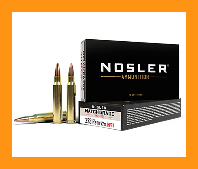 ler 60011 Match Grade 223Rem 77gr Custom Competition Hollow Point Boat Tail 20 Per Box/20 Case Ammo