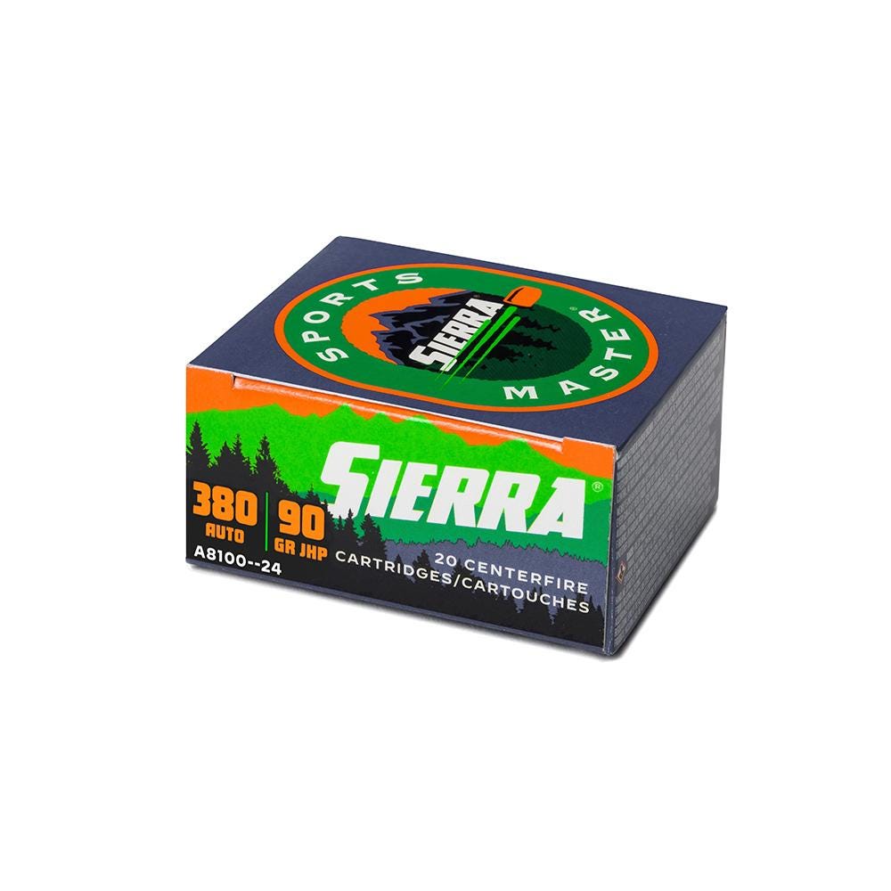 rra Sports Master 380 Auto 90 GR JHP 20 Rnds Ammo