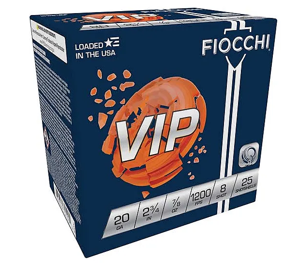 cchi 20VIP8 Exacta Target VIP 20Gauge 2.75 7/8oz 8Shot 25 Per Box/10 Case Ammo